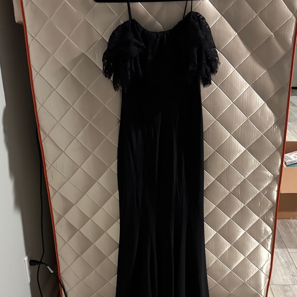Adam Black Strapless Evening Dress